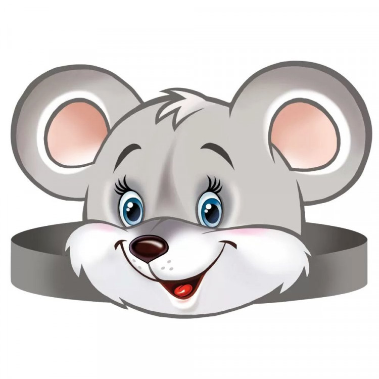 Маска карнавальная картон "МЫШЬ" арт.5909200