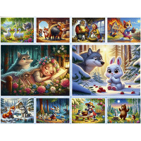 Пазл 35 элементов Оживи мультфильм Сказки №1 (РК) ассортимент арт.П35-3491 (ст.10)