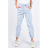 Джинсы для девочки артикул DMB 2985 размерный ряд 34/134-44/164 цвет голубой