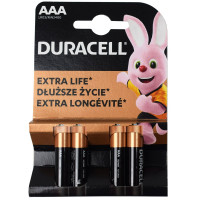 Батарейки Duracell LR03 (ААА) алкалиновые BL4 (цена за упаковку) (Ст.4/80)