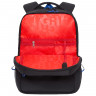 Рюкзак для мальчиков (GRIZZLY) арт RB-156-1/1 черный - синий 26х39х19 см