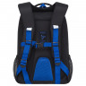 Рюкзак для мальчиков (GRIZZLY) арт RB-156-1/1 черный - синий 26х39х19 см