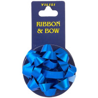 Набор д/упаковки "Звезда" (Бант 7см, лента 4м) цв.синий арт.1507-1864