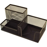 Подставка д/канц. принад. металлическая deVENTE черная, 3 секции арт.4104720 (Ст.1)