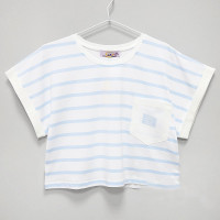 Футболка для девочки арт.Teto 55710 размер 34/134-44/164 цвет голубой