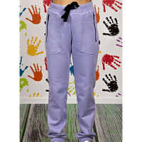 Брюки спортивные для девочки арт.22154в размер 32/128-42/164 трикотажные цвет сирень