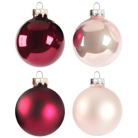 Набор шаров 04шт 06см "Шар" бордовый/розовый арт.90657