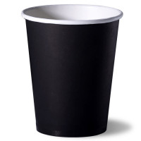 Стакан бумажный 200/260мл черный 10шт в упаковке