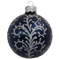 Шар стекло 08см "Морозная вьюга" п/у арт.КУ-80-224209