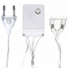 Гирлянда эл.д/дома подвесная Бахрома 3*0,3/0,5м 120LED (св.провод) цв.т.белый 8реж. арт.725-0560