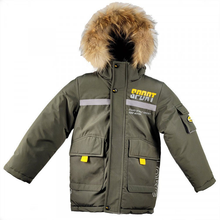 Куртка зимняя для мальчика (MULTIBREND) арт.hwl-22-37-3 цвет зеленый