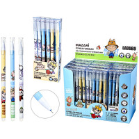 Ручка гелевая ПИШИ-СТИРАЙ (Mazari) Зубастик синий, 0,5мм арт.M-5855-70