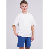 Футболка для мальчика арт.CLE 846427г размер 34/134-42/158 цвет молочный