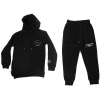 Костюм спортивный для мальчика утепленный арт.3421  размерный ряд 30/122-36/140 цвет черный