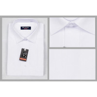 Сорочка детская приталенная короткий рукав размерный ряд 29/116-122-36/158-164 цвет белый Brostem арт.TC2ds**