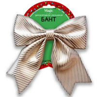 Украшение декоративное "Бант" 24*26см золото в полоску арт.91218