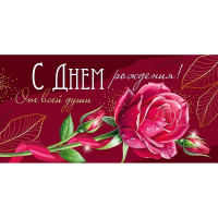 Конверт для денег С днем рождения! От всей души! (Империя поздравлений) арт.30000380