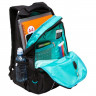 Рюкзак для мальчиков (Grizzly) арт RU-330-5/3 черный-бирюзовый 32х45х23 см