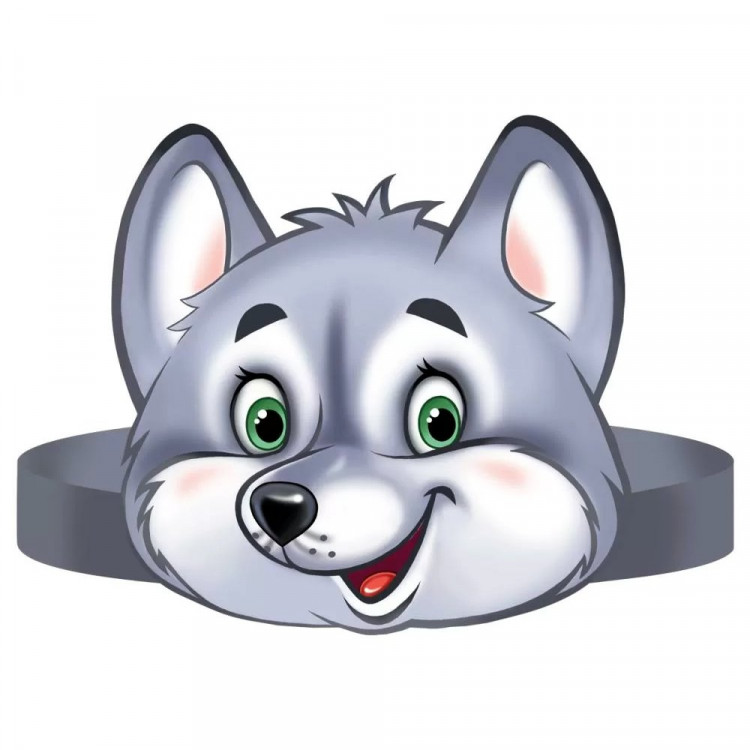 Маска карнавальная картон "ВОЛК" арт.5909300