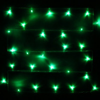 Гирлянда электрическая для дома точечная 24м 300LED цвет зеленый (светлый провод) 8режимов арт.128-008