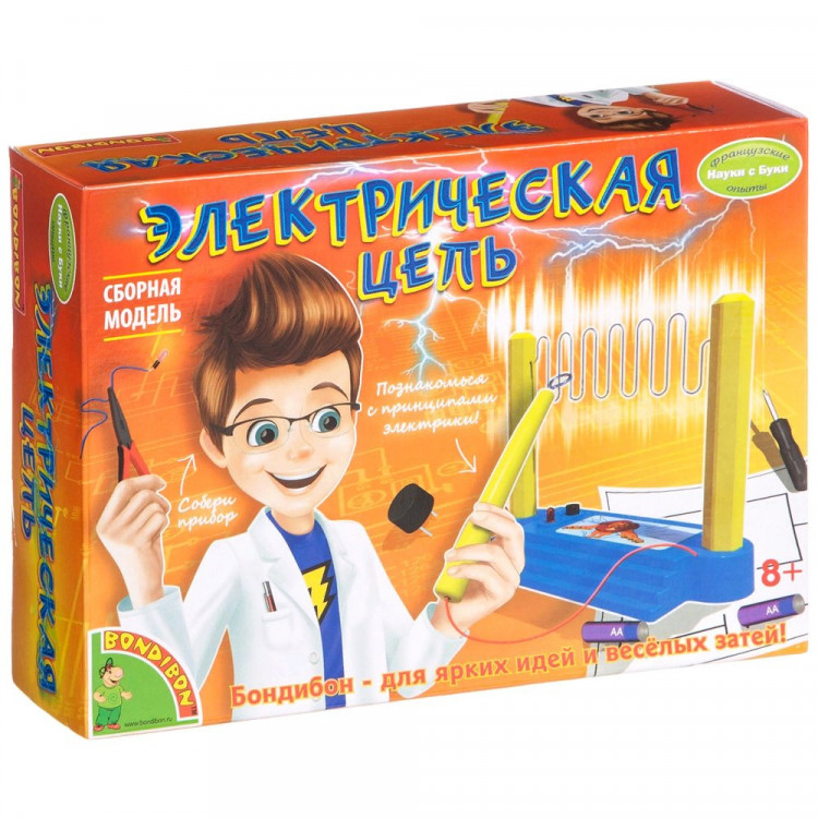 Набор для проведения опытов Науки с Буки Электрическая цепь (Bondibon) арт.ВВ1683