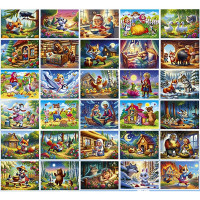 Пазл 35 элементов Оживи мультфильм Сказки №3 (РК) ассортимент арт.П35-3493 (ст.30)