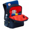 Рюкзак для мальчиков (GRIZZLY) арт RB-156-1/2 синий 26х39х19 см