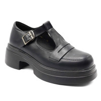 Туфли для девочки (Nalisha) черные верх-искусственная кожа подкладка- искусственная кожа артикул apb-68-5