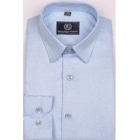 Сорочка детская приталенная длинный рукав размерный ряд 29/116-122-36/158-164  цвет голубой Brostem арт.2LBD79+01d** 60%бамбук 40%хлопок