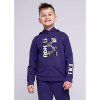 Джемпер для мальчика артикул CLE 836087/51у_п  размер 34/134-42/158 цвет темно-фиолетовый