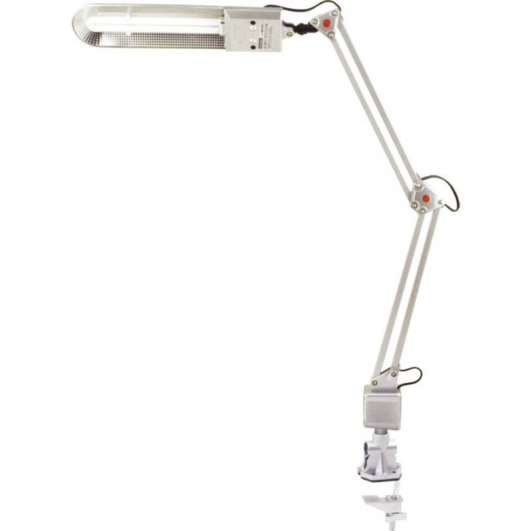 Светильник настольный на струбцине Camelion (220V/11W/КЛЛ) арт.KD017С серебро  (Ст.6) УЦЕНКА