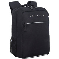 Рюкзак для мальчиков (Grizzly) арт.RB-556-1/2 черный - белый 26х39х19 см