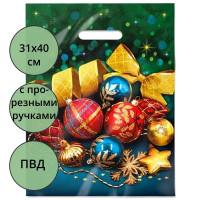 Пакет ПВД прорезная ручка 31*40 60мкм НГ Шик