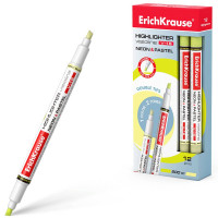Маркер флуорисцентный ErichKrause Visioline V-16 Neon+Pastel скош. желтый арт.56015 (Ст.12)