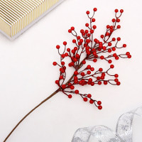 Украшение декоративное "Ветка. Ягоды рябины красные" 85см арт.201-2708