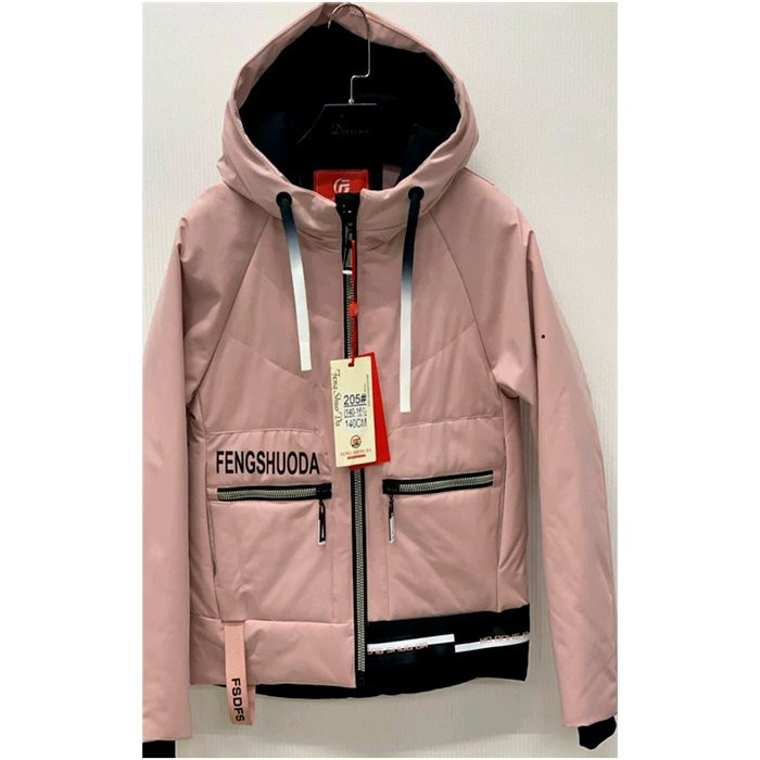 Куртка осенняя для девочки (Fengshuoda) арт.dyl-205-4 размерный ряд 36/140-44/164 цвет розовый