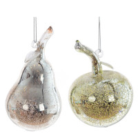 Украшение декоративное стекло "Яблоко/Груша" 13см асс. арт.805704