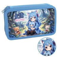 Пенал 2 отделения (ОНИКС) ПКК 11-19 Аниме Малышка 190х110мм ламинированный картон арт.86436