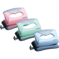 Дырокол (10л) deVENTE пластиковый с каучуковой вставкой, с линейкой Pastel арт.4020900 (Ст.)