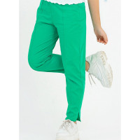 Брюки для девочки артикул DMB 2946 размерный ряд 34/134-44/164 цвет зеленый