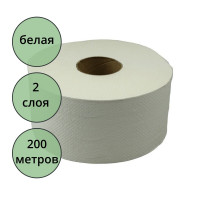 Бумага туалетная Т2 2-слойная втулка 200м рулон белая Терес Комфорт