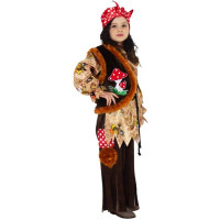 Костюм Д (РУССКАЯ СКАЗКА) Баба-Яга (блузка,юбка,жилет,шапка) р.32/122-38/146 ткань арт.22-47