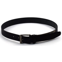 Ремень детский натуральная кожа цвет черный полудутый (90-110см) арт.Л.30