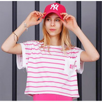 Футболка для девочки арт.Teto 55710 размер 34/134-44/164 цвет фуксия