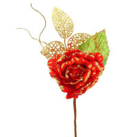 Украшение декор. "Цветок. Роза" 28см цв.красный арт.234081