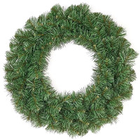 Венок декоративный 50см хвоя ПВХ, без украшений "Сибирь" арт.ВСП 50