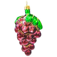 Украшение декоративное стекло 10см "Виноград" арт.Ф4-2226