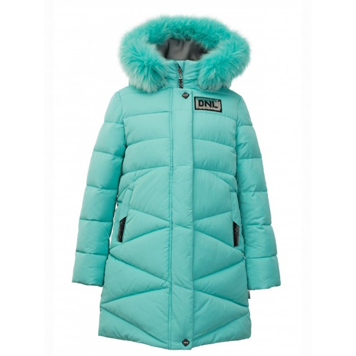 Куртка зимняя удлиненная для девочки (Донило) арт.5301 цвет бирюзовый