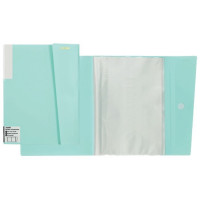 Папка 20 файлов 0,50мм пластик deVENTE Pastel бирюзовая арт.3101801 (Ст.40)