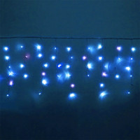 Гирлянда эл.д/улицы подвесная Бахрома 5*0,4/0,6м 180LED (св.провод) цв.белый/синий мерц. арт.725-558